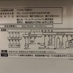 洗濯機をお譲りします(多少の値下げは可)の画像