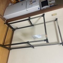 高さ伸縮パイプハンガーラック ダブル 