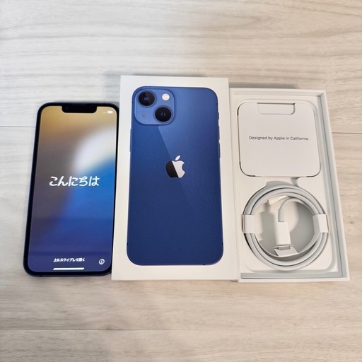 取り引き決定【美品】iPhone13 mini ブルー 128GB SIMフリー バッテリー81%