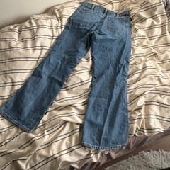 ユニクロ デニム フレアデニム 25の画像