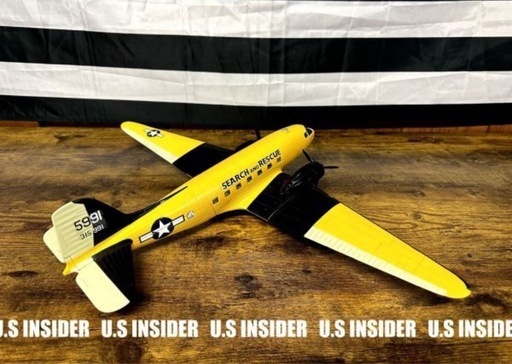 LAより入荷!!　なんと鉄製模型!!　サーチ・アンド・レスキュー（捜索救難）飛行機■重量感◎■大型59cm■岐阜より即日発送!!