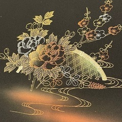 お値下げ　着物反物　正絹　草木染　丹後ちりめんの画像