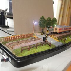 Nゲージ展示ケース（ワンカットジオラマ）	 田舎無人駅の画像