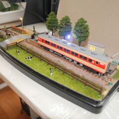 Nゲージ展示ケース（ワンカットジオラマ）	 田舎無人駅の画像