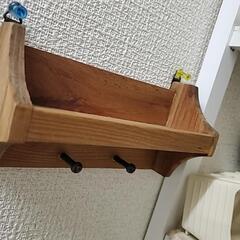 かわいい★ミニ収納☆フック付き★木の画像