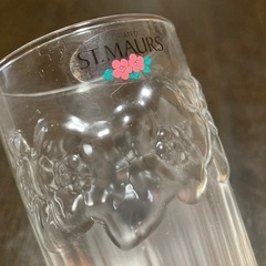 【新品未使用】エーデル　花柄グラスセット　冷茶グラス　竹製茶托　タンブラーグラス　5客の画像