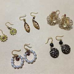 樹脂フックピアス5点③