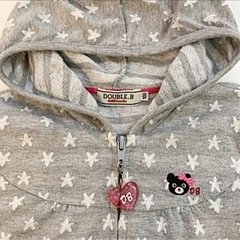 DOUBLE.B グレー　パーカー　100の画像