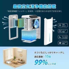 新品未使用✨️除湿機 小型 強力 乾燥 静音 空気清浄機 2.5L大容量 マイナスイオン機能