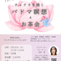 チャクラを開くパドマ瞑想＆お茶会（チャクラスキャン付き）