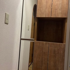 2点まとめて★早い者勝ち★靴箱　ミラー付き　玄関　収納　　　の画像