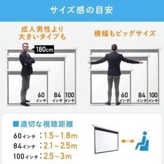 【商談中】訳あり特価｜ホームシアター｜スクリーン｜大型　100インチ 吊り下げ式の画像