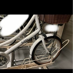 美品　チャイルドシート付きシティサイクル　20インチの画像