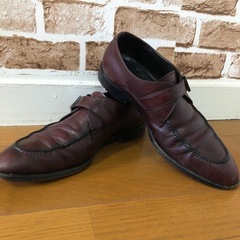 Giorgio Armani ダークブラウン モンクストラップシューズの画像