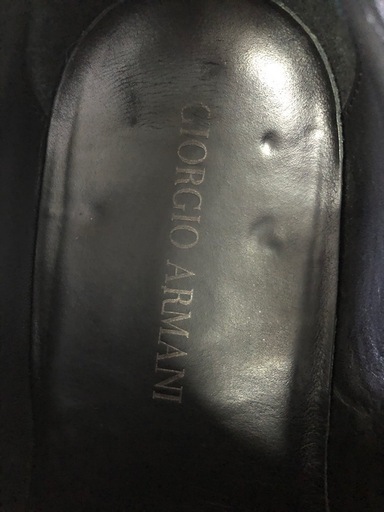 Giorgio Armani ダークブラウン モンクストラップシューズ