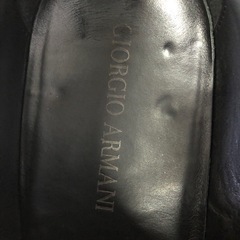 Giorgio Armani ダークブラウン モンクストラップシューズの画像