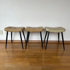 水牛の皮椅子3脚の画像