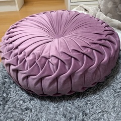 ニトリ　円形クッションの画像
