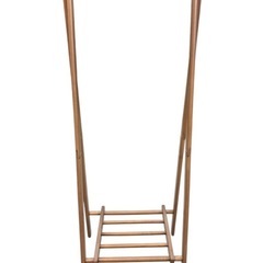 NO.2244 ハンガーラック 折り畳み 木製 収納 家具 中古の画像
