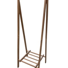 NO.2244 ハンガーラック 折り畳み 木製 収納 家具 中古