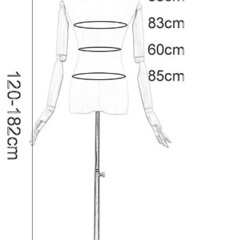 マネキン トルソー上半身　腕・指が可動　【美品・半額以下で提供】の画像