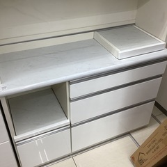 レンジボード 松田家具  ホワイトの画像