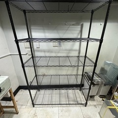【美品】スチールラック 5段 黒　