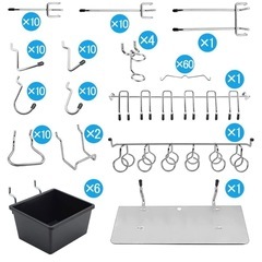 お値下げしました　有孔ボード&フック156個　セットでの画像