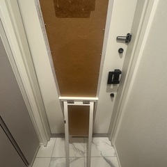 姿見：アンティーク スタンドミラー ホワイトの画像