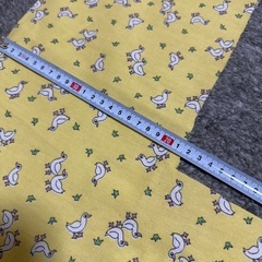 昭和レトロ 2羽アヒル柄 ハギレの画像