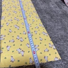 昭和レトロ 2羽アヒル柄 ハギレの画像