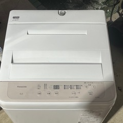 ２０２３年製　Ｐａｎａｓｏｎｉｃ　全自動洗濯機　６．０ｋｇ　ホワイト　ビッグウェーブ洗浄　からみほぐし　ＮＡ－Ｆ６Ｂ２　新品参考価格４４，８００円の画像
