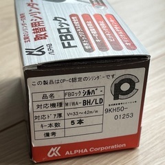 ALPHA★玄関ドア 取替用シリンダー FBロック キー5本の画像