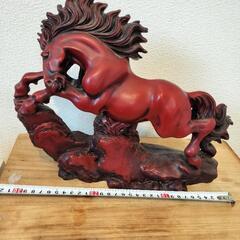 縁起物★　獅祥 馬　置物の画像
