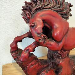 縁起物★　獅祥 馬　置物の画像