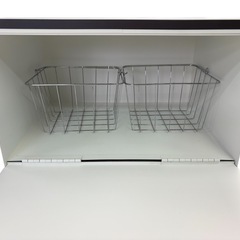 NO.2245 tower ブレッドケース スチール ホワイト キッチン収納 家具 中古の画像