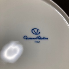 【新品未使用】ジョバンニ・バレンチノ　パーティーセット　大皿&小皿5枚　ブルー系　花柄の画像