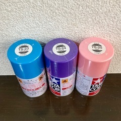 取引中【新品未使用品】3本セット タミヤ TAMIYA カラースプレー 模型用塗料 ライトブルー パープル ピンクの画像