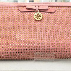 TORY BURCH/トリバーチ　長財布　ピンク×ラメ　使用感有...
