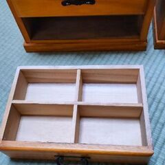 木製ミニ引き出し２個の画像