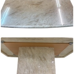 NO.2246 《お値下げ中!!》大理石 ダイニング7点セット テーブル 椅子6脚セット 180cm幅 家具 中古の画像