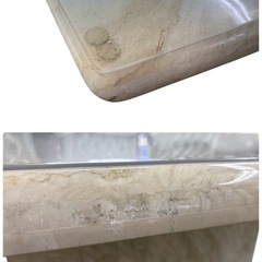 NO.2246 《お値下げ中!!》大理石 ダイニング7点セット テーブル 椅子6脚セット 180cm幅 家具 中古の画像