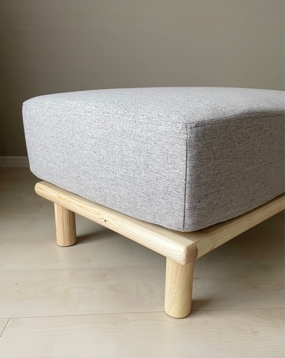 新品】Ricordo オットマン グレー ソファ 木製 2点セット】Ricordo
