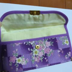 美品　ポーチ　ミニポーチ　和装柄　花柄の画像