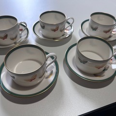 昭和レトロ ティーカップ お皿付 5セット