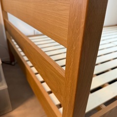 決まりました 無印良品　ベッド　セミダブル　オークの画像