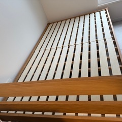 決まりました 無印良品　ベッド　セミダブル　オークの画像