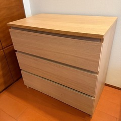 IKEA MALM マルム チェスト（引き出し×3）80x78 cm