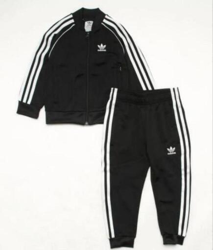 【新品タグ付】アディダス　トラックスーツ　セットアップ　ジャージ　黒　130　 ジャージ上下　 adidas