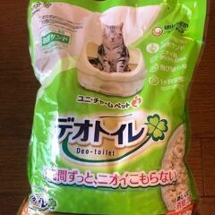 猫トイレ　本体と猫砂の画像